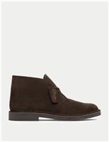 Clarks Suede Desert Boots Dark Brown