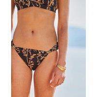 Baroque Print Ring Detail Bikini Bottoms