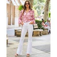 SOSANDAR High Waisted Flared Jeans White