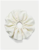 Cream Oversized Hair Scrunchie
