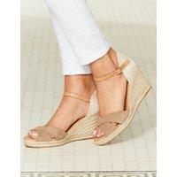 Leather Wedge Espadrilles