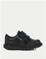 Kids Leather Riptape School Shoes (7 Small - 12 Small)