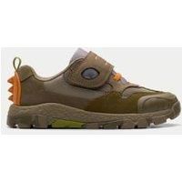 Kids Leather Riptape Dinosaur Trainers (7 Small - 9.5 Small)