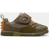 Kids Leather Riptape Dinosaur Trainers (4 Small - 6 Small)