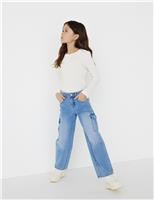 Regular Denim Cargo Jeans (8-14 Yrs)