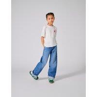 Regular Denim Wide Leg Jeans (8-14 Yrs)