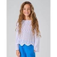 Cotton Blend Textured Knitted Jumper (7-14 Yrs)