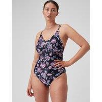 Tummy Control Floral Padded V-Neck Swimsuit