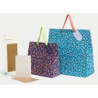 Leopard Print Gift Wrap Set With Birthday Card, Gift Bags & Tissue