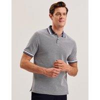 Pure Cotton Textured Polo Shirt