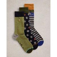3pk Novelty Cotton Rich Socks