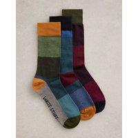 3pk Striped Cotton Rich Socks