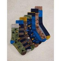 7pk Novelty Cotton Rich Socks