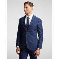 Slim Fit Wool Blend Check Suit Jacket