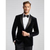 Slim Fit Pure Cotton Velvet Tuxedo Jacket