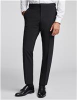 Ted Baker Slim Fit Wool Rich Flat Front Trousers Black
