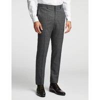 Slim Fit Wool Rich Check Suit Trousers