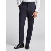 Ted Baker Slim Fit Wool Rich Plain Tuxedo Trousers Navy