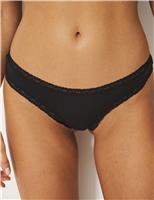 4pk Lace Cuffed Thongs