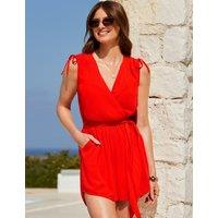 Belted Tie Detail Wrap Playsuit