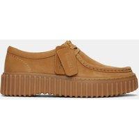 Clarks Torhill Bee Leather Flatform Loafers Tan