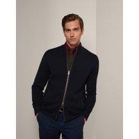 Pure Wool High Neck Zip Up Jumper