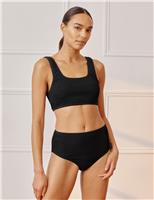 Black Rib Bikini Top