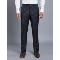 Slim Fit Pure Wool Stripe Trousers
