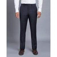 Slim Fit Pure Wool Stripe Trousers