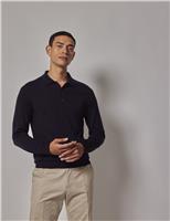 Pure Wool Long Sleeve Polo Shirt