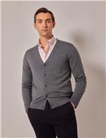 Pure Merino Wool V-Neck Cardigan