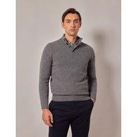 Pure Lambswool Half Button Jumper