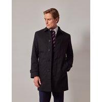 Hawes & Curtis Cotton Rich Removable Lining Mac Black