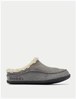 Lanner Ridge Suede Shearling Slippers