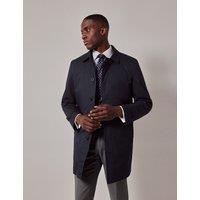 Hawes & Curtis Cotton Rich Removable Lining Mac Navy