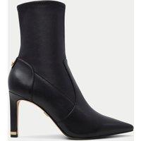 Leather Stiletto Heel Pointed Ankle Boots