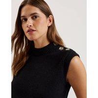 Wool Rich Button Detail Knitted Vest