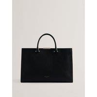 Leather Top Handle Tote Bag