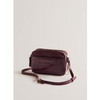 Leather Croc Effect Mini Camera Bag
