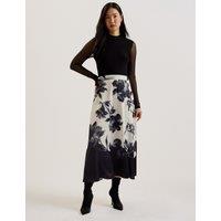 Mesh Floral Midi Waisted Dress