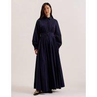 Pure Cotton Belted Maxi Shirt Dress