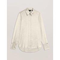 Satin Collared Longline Shirt