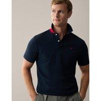 Hackett Slim Fit Pure Cotton Polo Shirt Navy