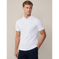 Hackett Slim Fit Pure Cotton Polo Shirt White