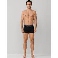Hackett 3 Pack Cotton Rich Trunks Black