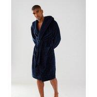 Chelsea Peers Cosy Hooded Dressing Gown Navy