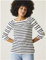 Regatta Bayletta Cotton Blend Striped T-Shirt Yellow Mix