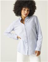 Regatta Primevere Cotton Rich Striped Shirt Light Blue