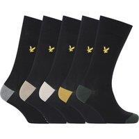 5pk Contrast Heel Cotton Rich Socks