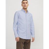 JACK & JONES Slim Fit Pure Cotton Oxford Shirt Light Blue